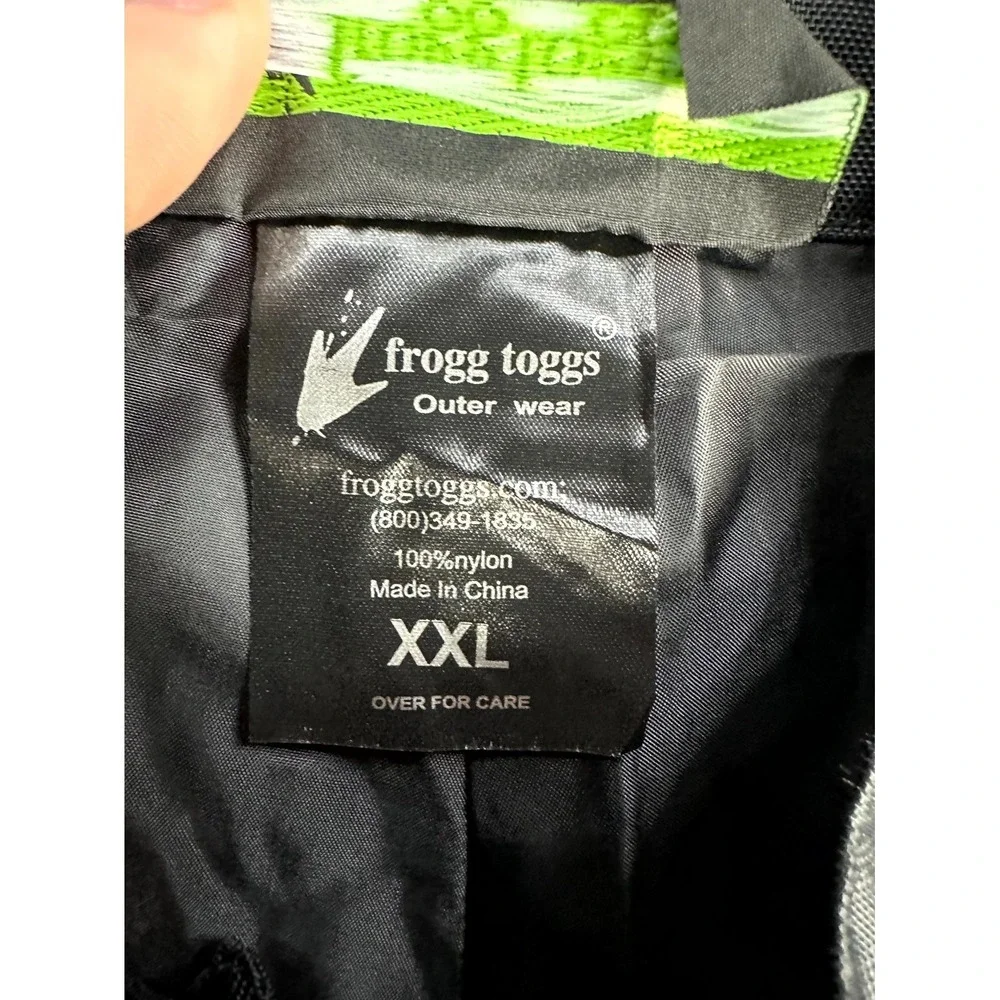 Frogg Toggs Bibbs Overalls Mens 2XL Black StormWatch Waterproof Breathable New - Picture 10 of 13